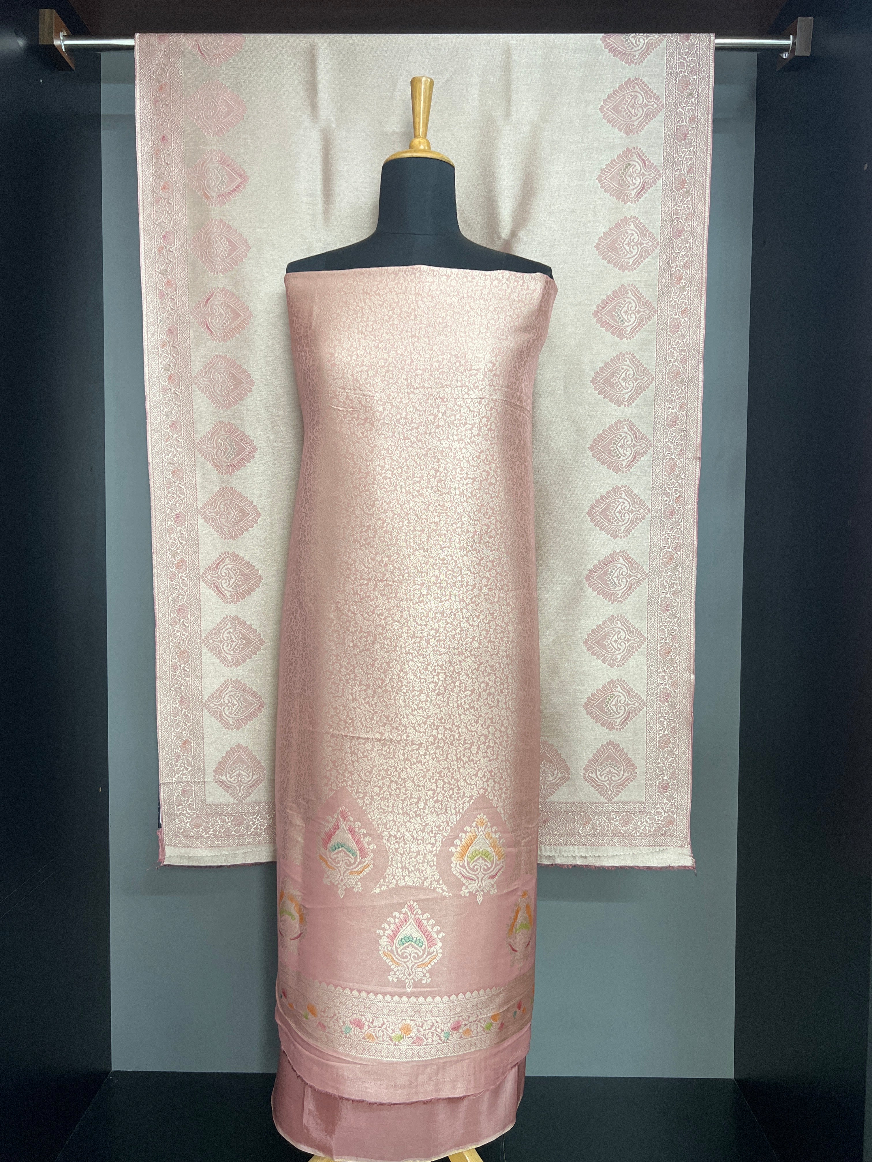 Brocade Pattern Semi Silk  Salwar Set | EG160