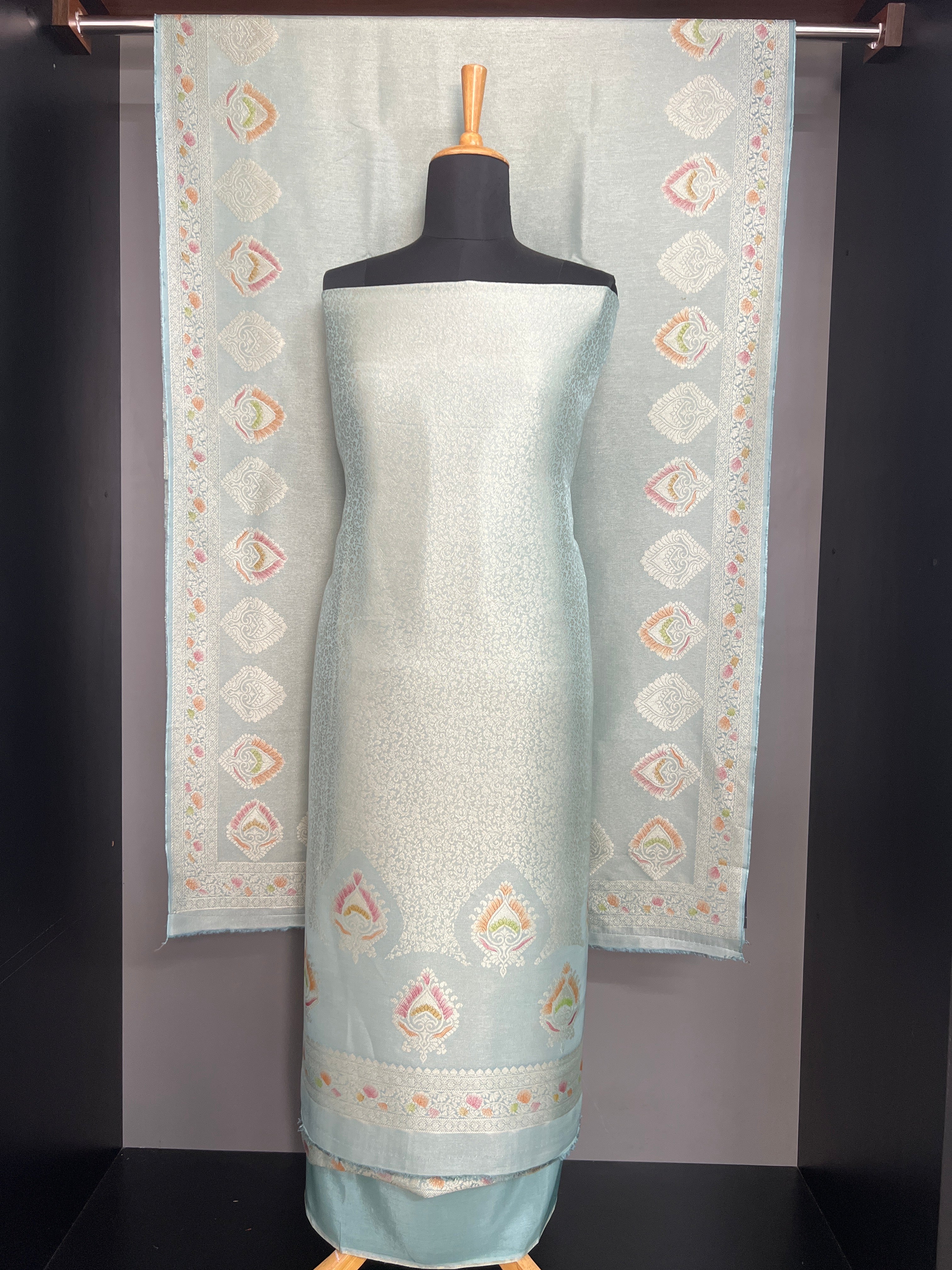 Brocade Pattern Semi Silk  Salwar Set | EG159