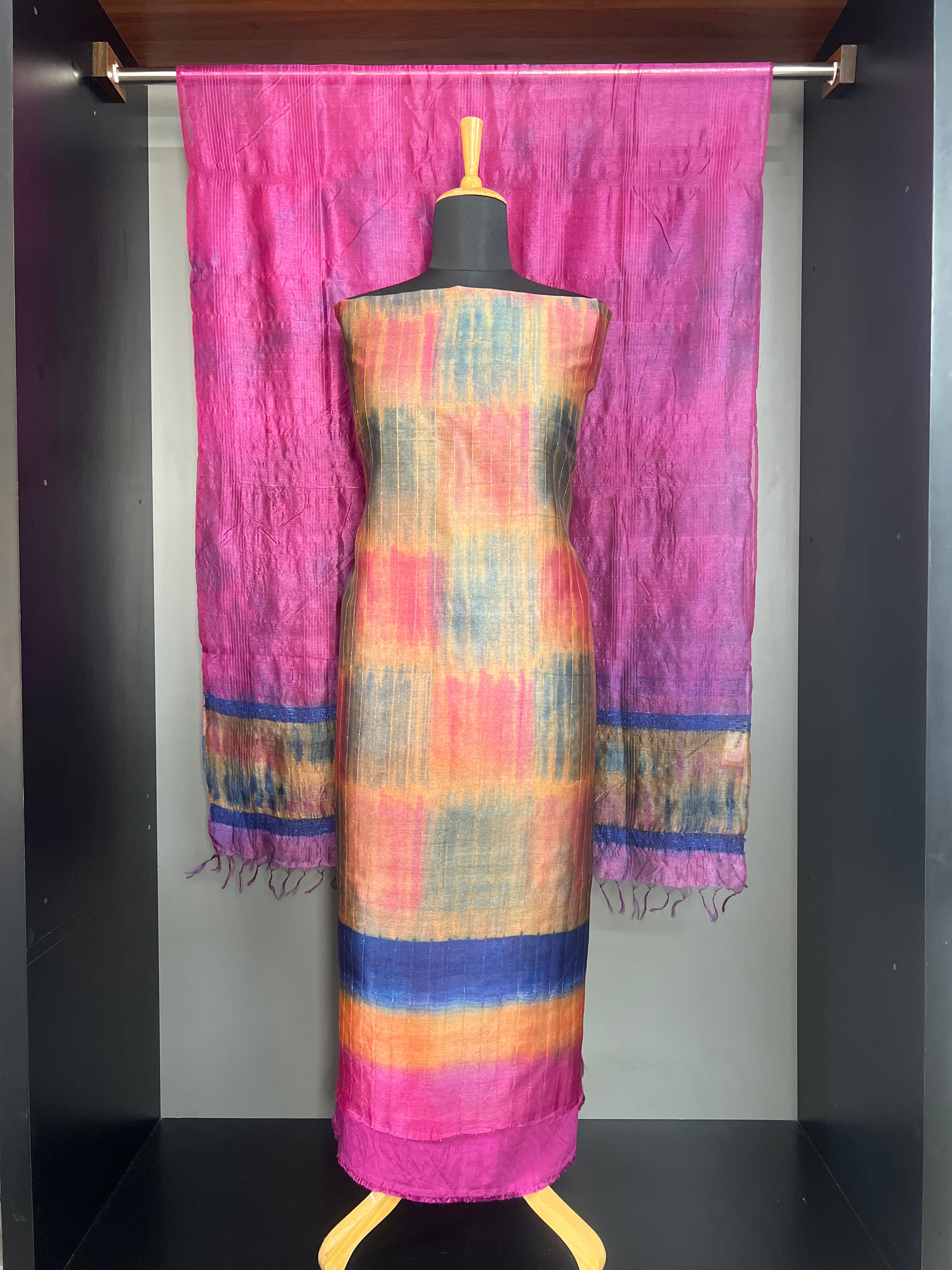 Tie & Dye Tussar Salwar Set | HS1466
