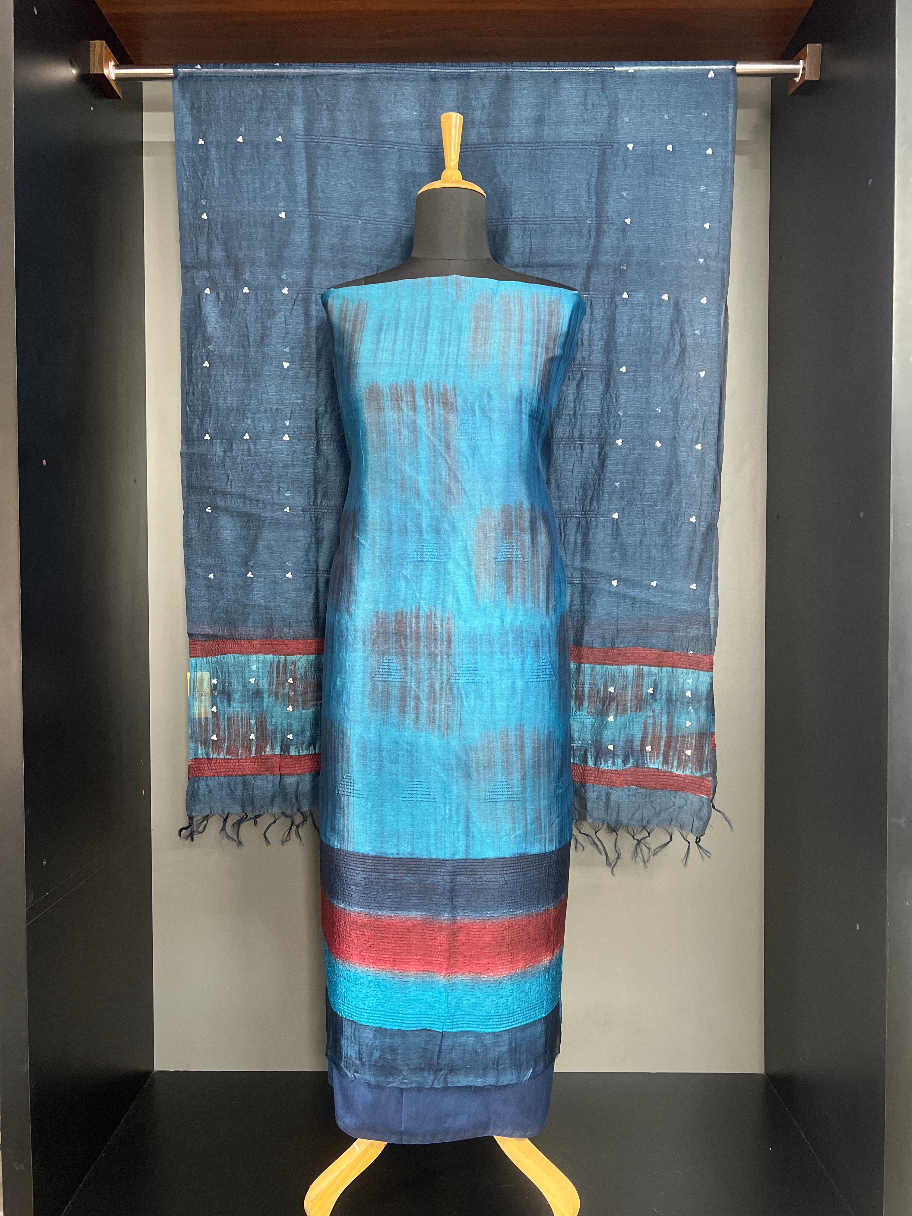Tie & Dye Tussar Salwar Set | HS1472