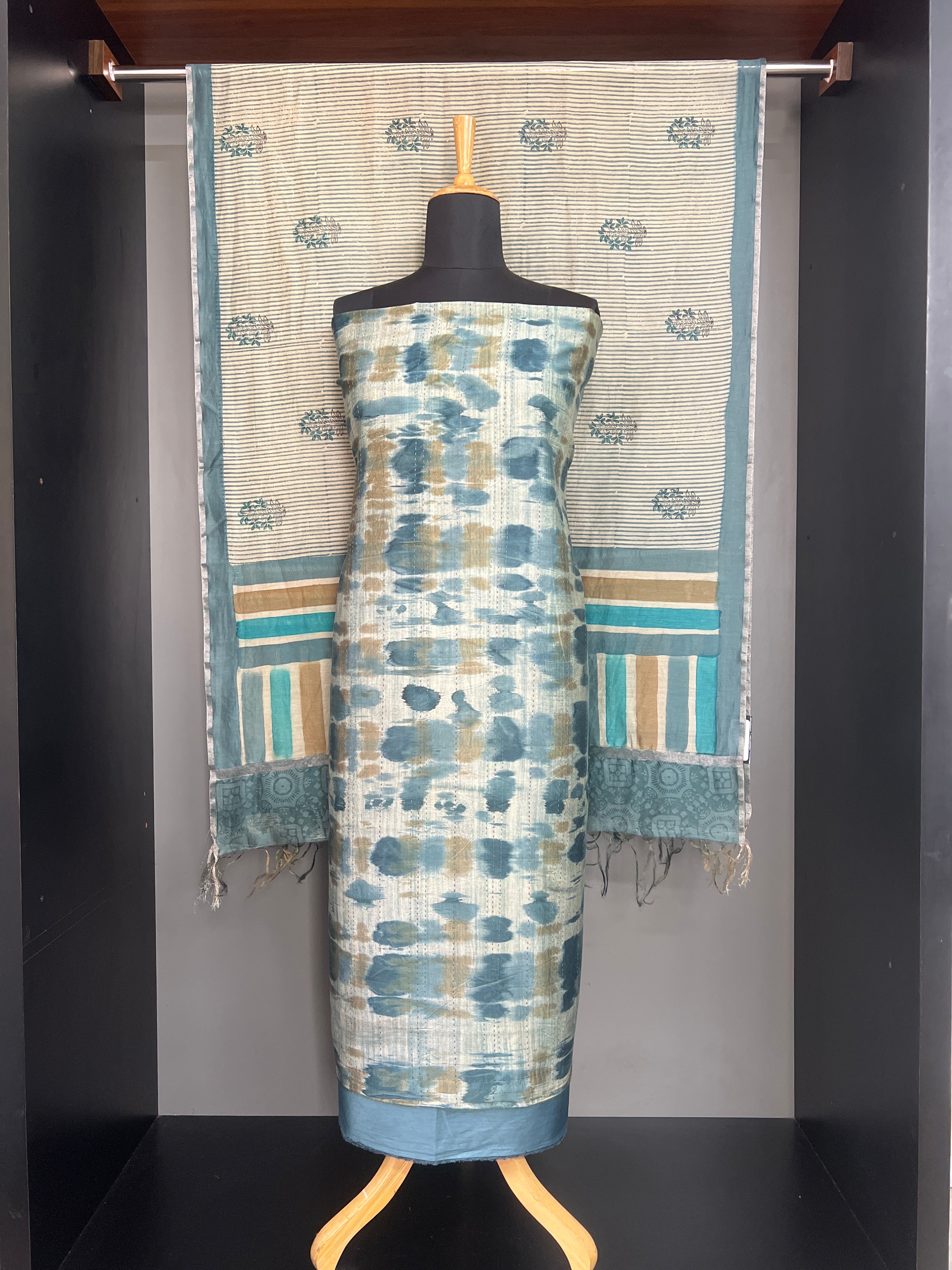 Printed Pattern Mul Chanderi Salwar Set  | YNG1465