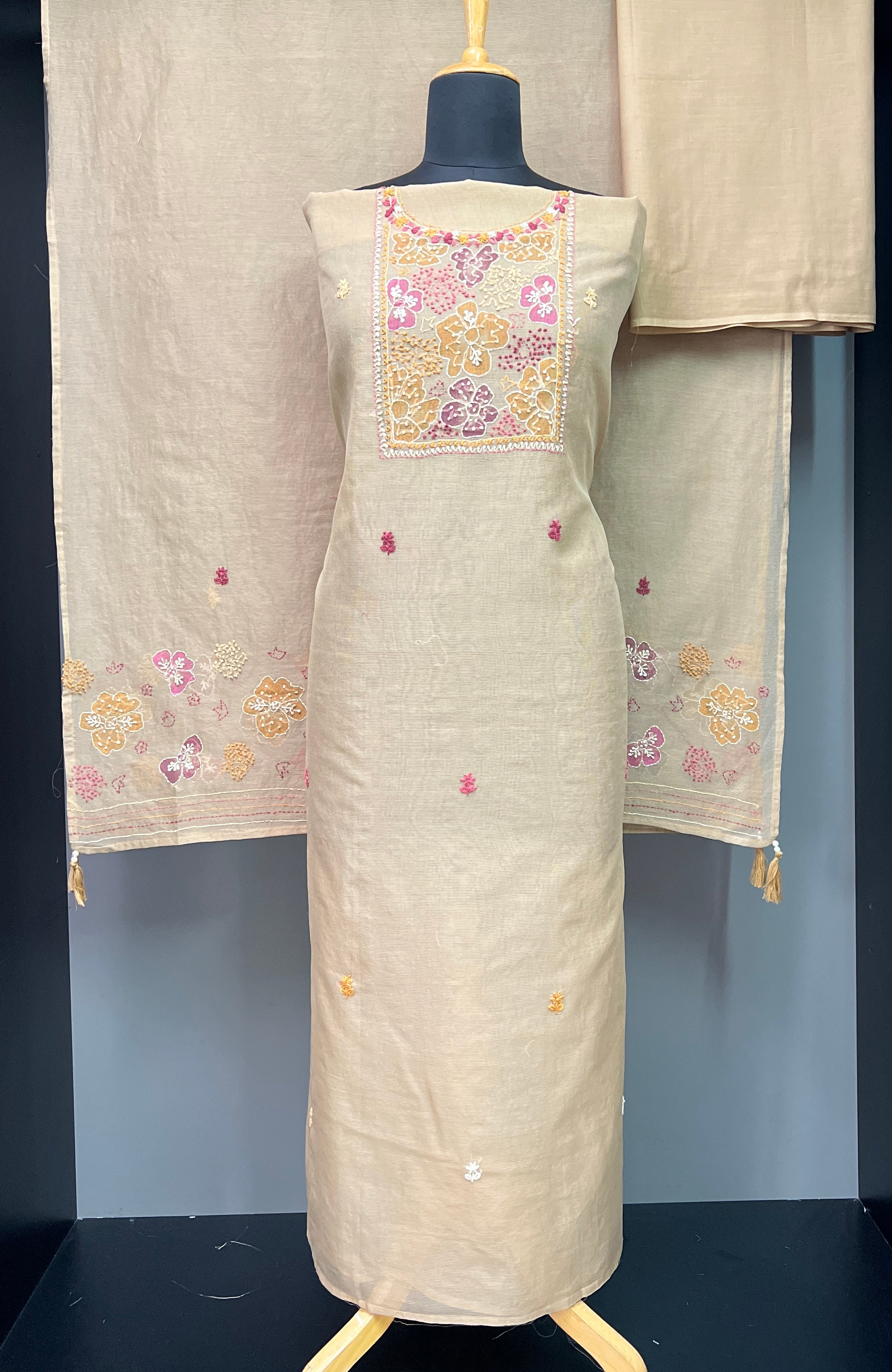 Floral Embroidery Design Kota Salwar Set | PHU173