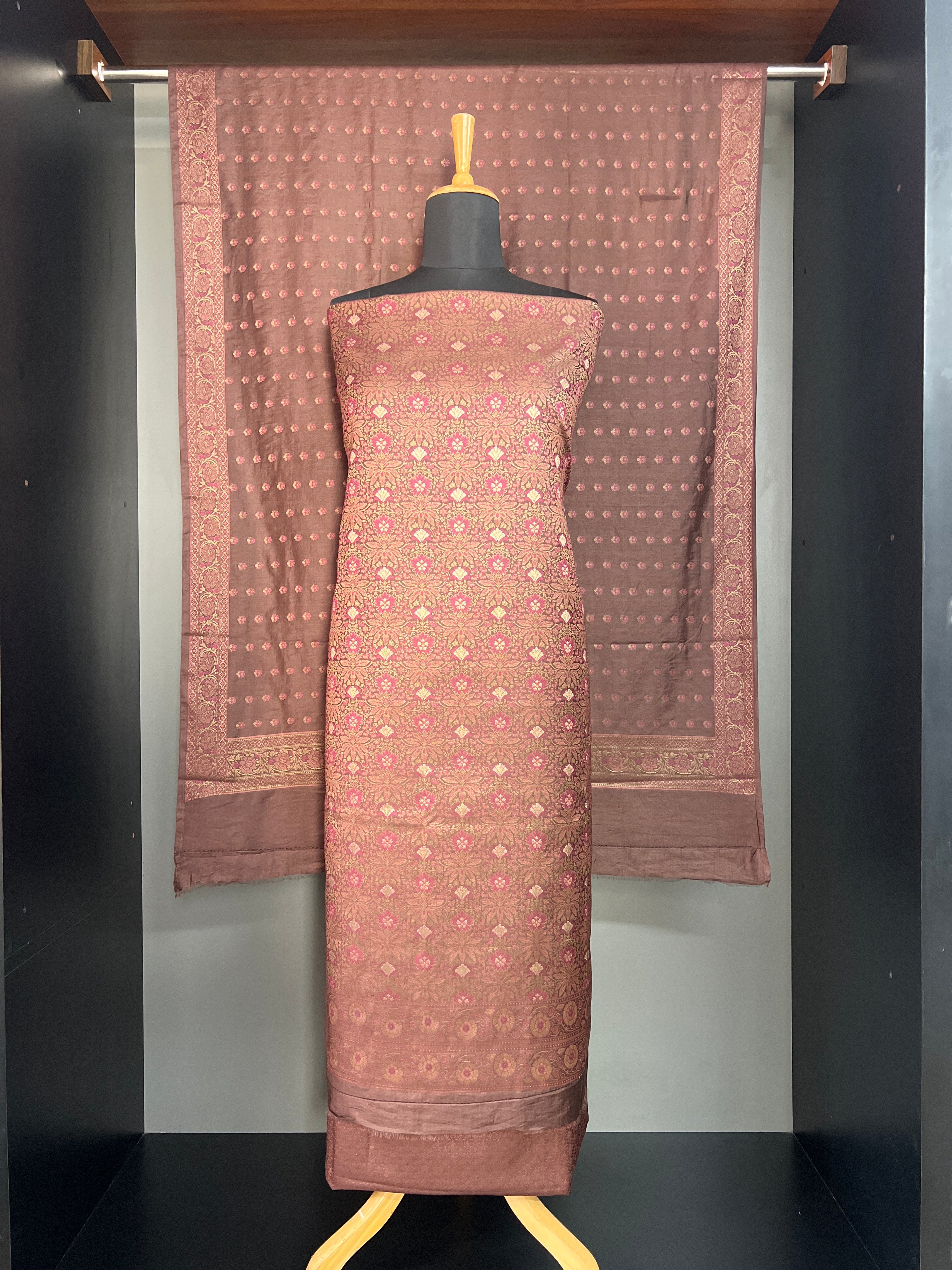 Banarasi Brocade Semi Kathan Salwar Set  | ZSS486
