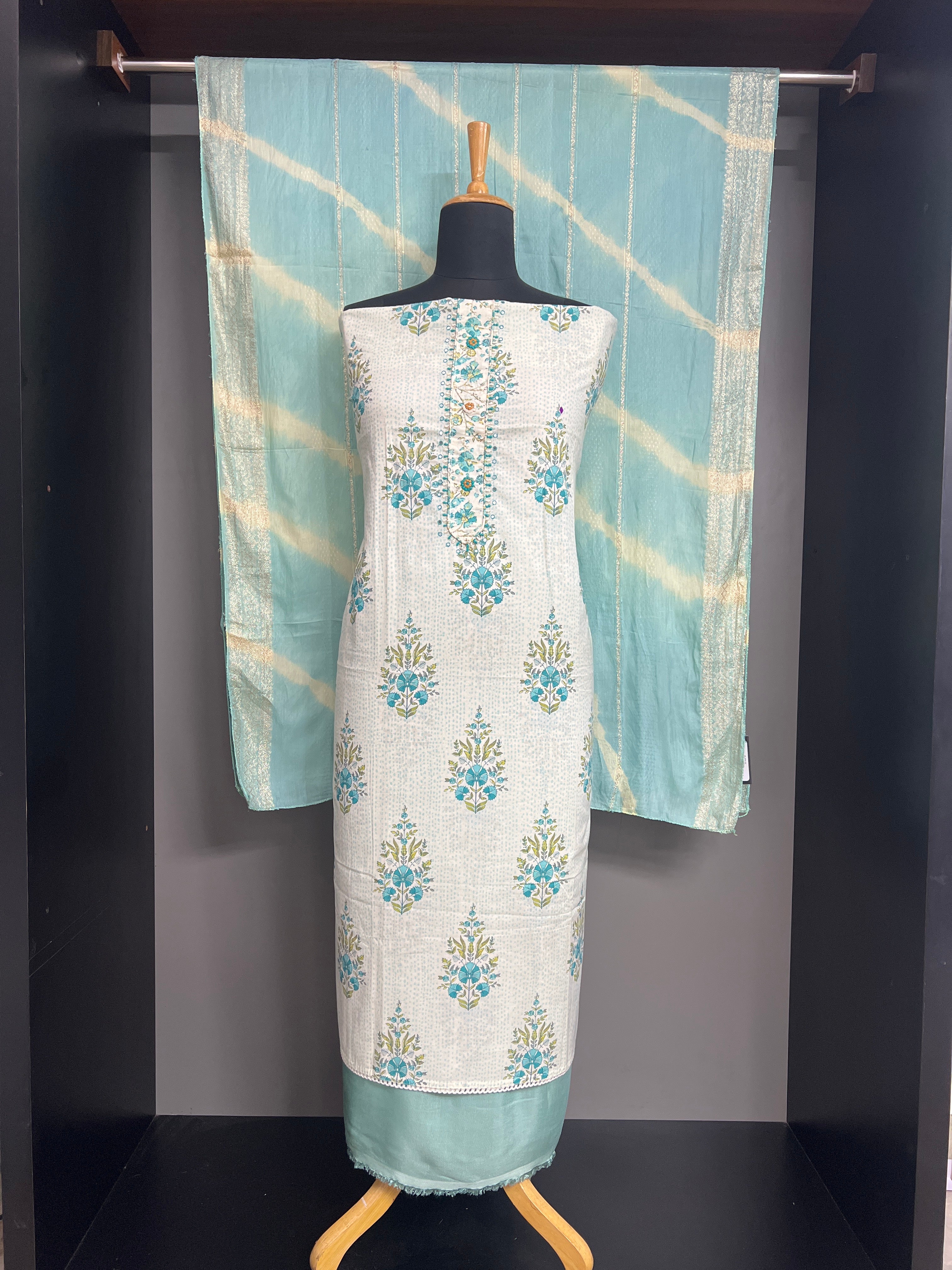 Floral Printed Pattern Cotton Salwar Set | ACF105