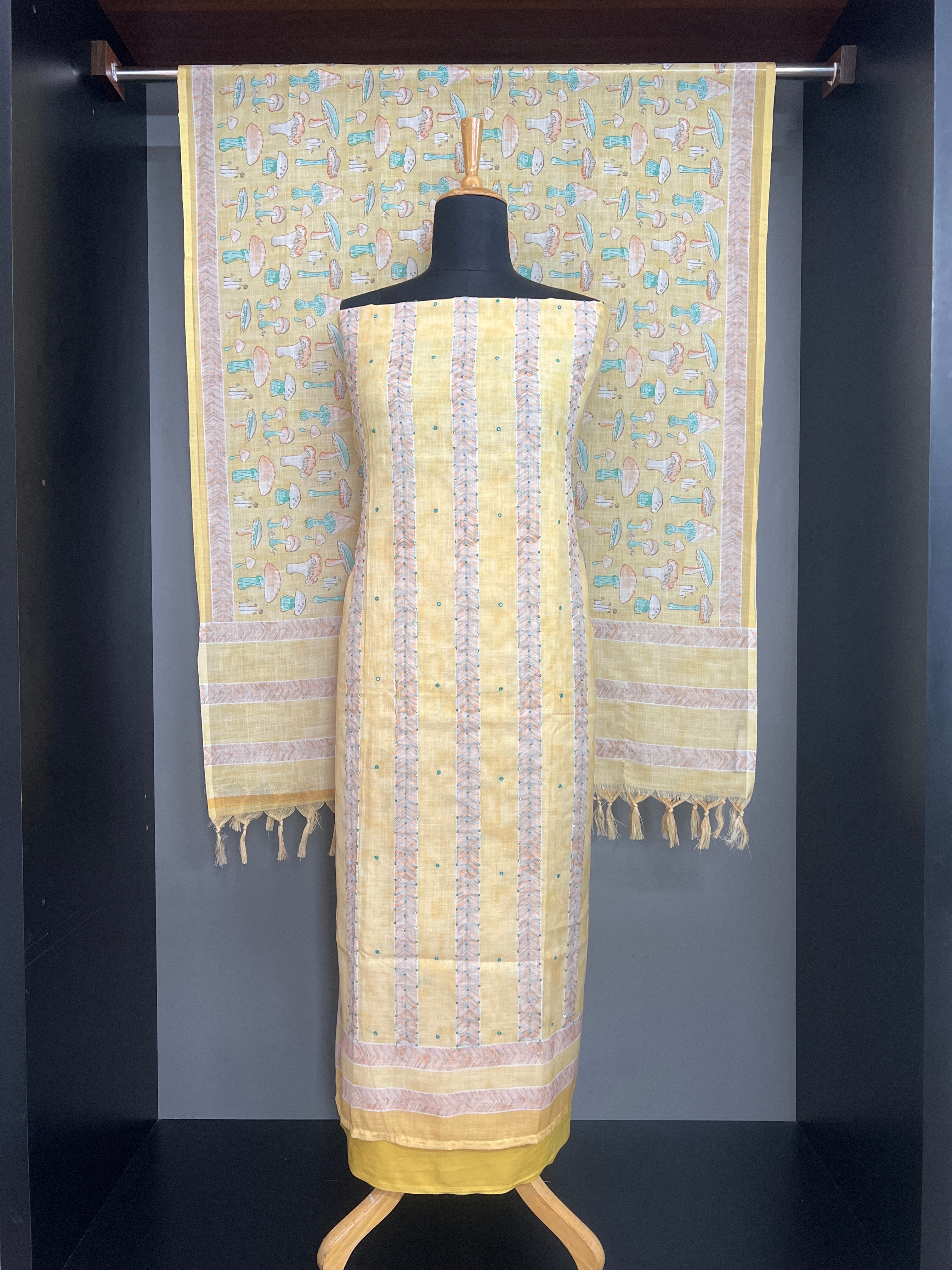 Sublimation Printed Bhagalpuri Linen Cotton Salwar Set | MF268