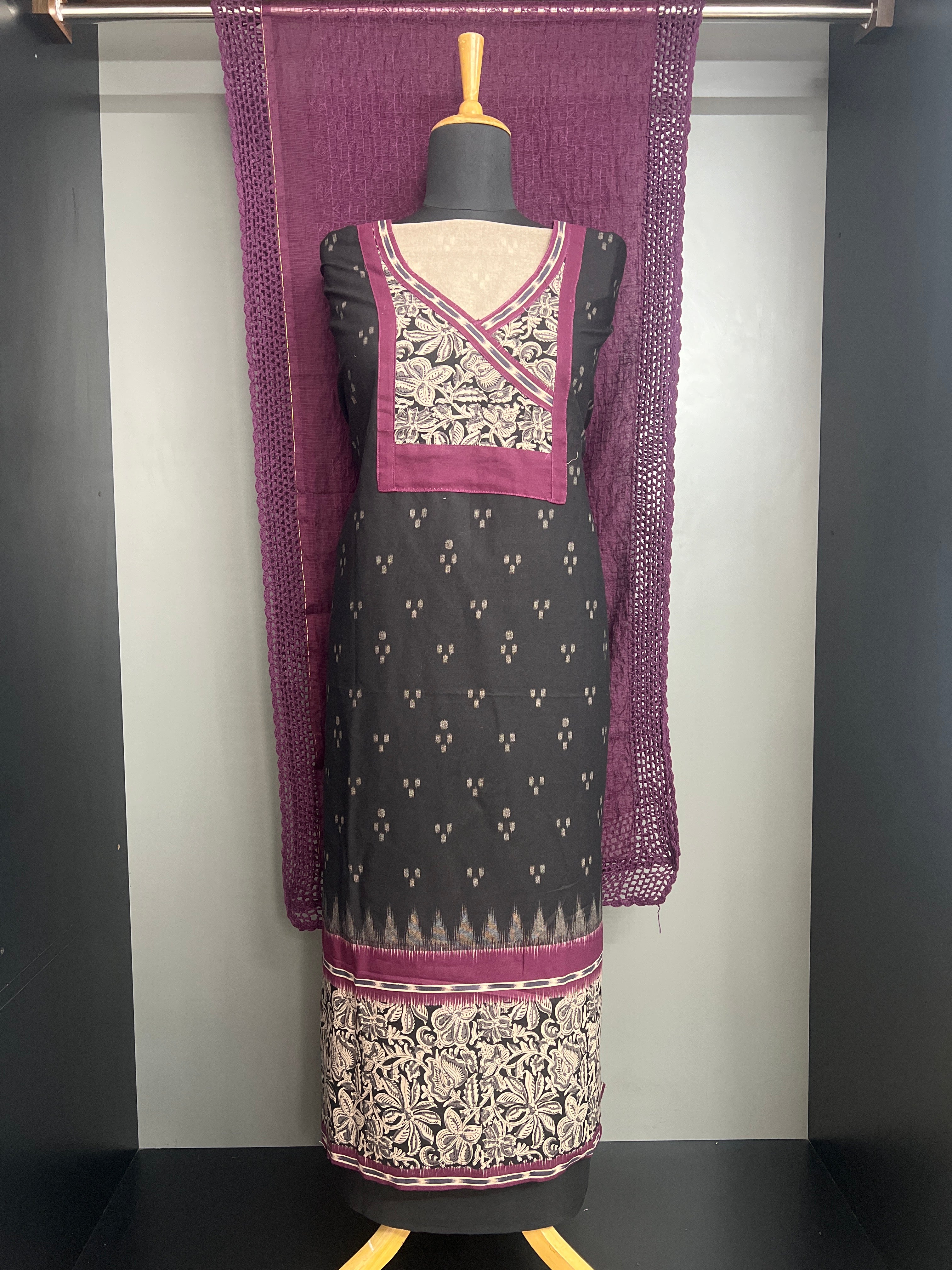 Screen Printed Cotton Salwar Set | JSC680 (Semi Stitched )