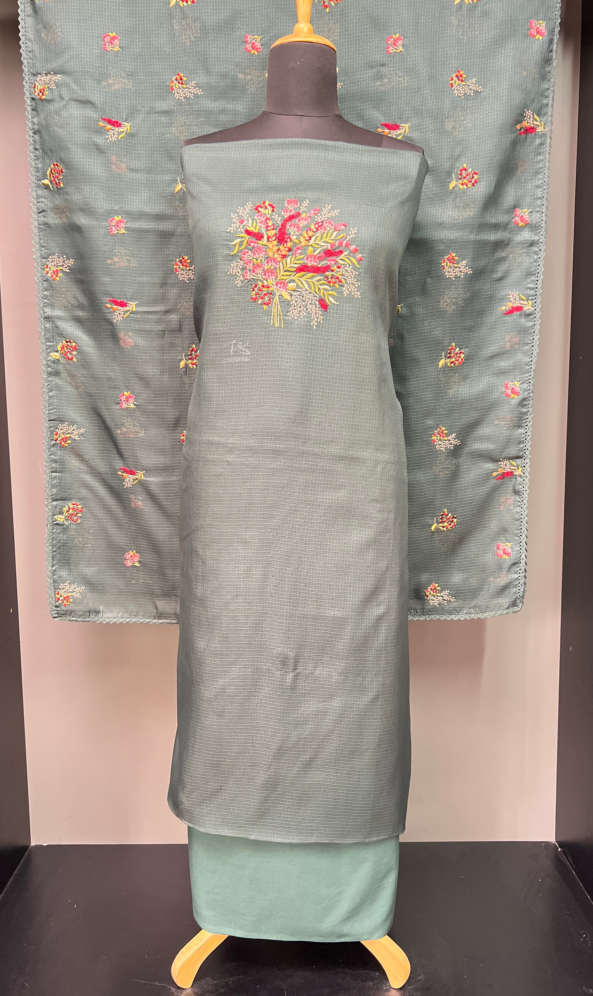 Yoke Embroidery Pattern Kota Salwar Set | BLD1005