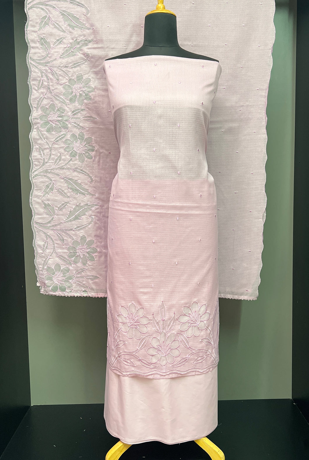 Floral Applique Detailed Kota Salwar Set | BLD1043