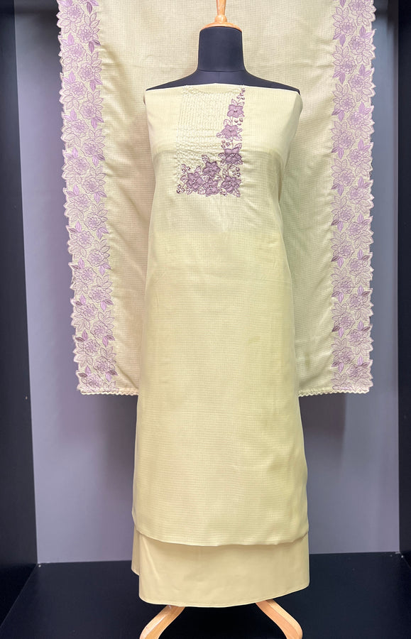 Applique Work With Cut Beads With Sequence Highlight Kota Salwar Set | BLD993