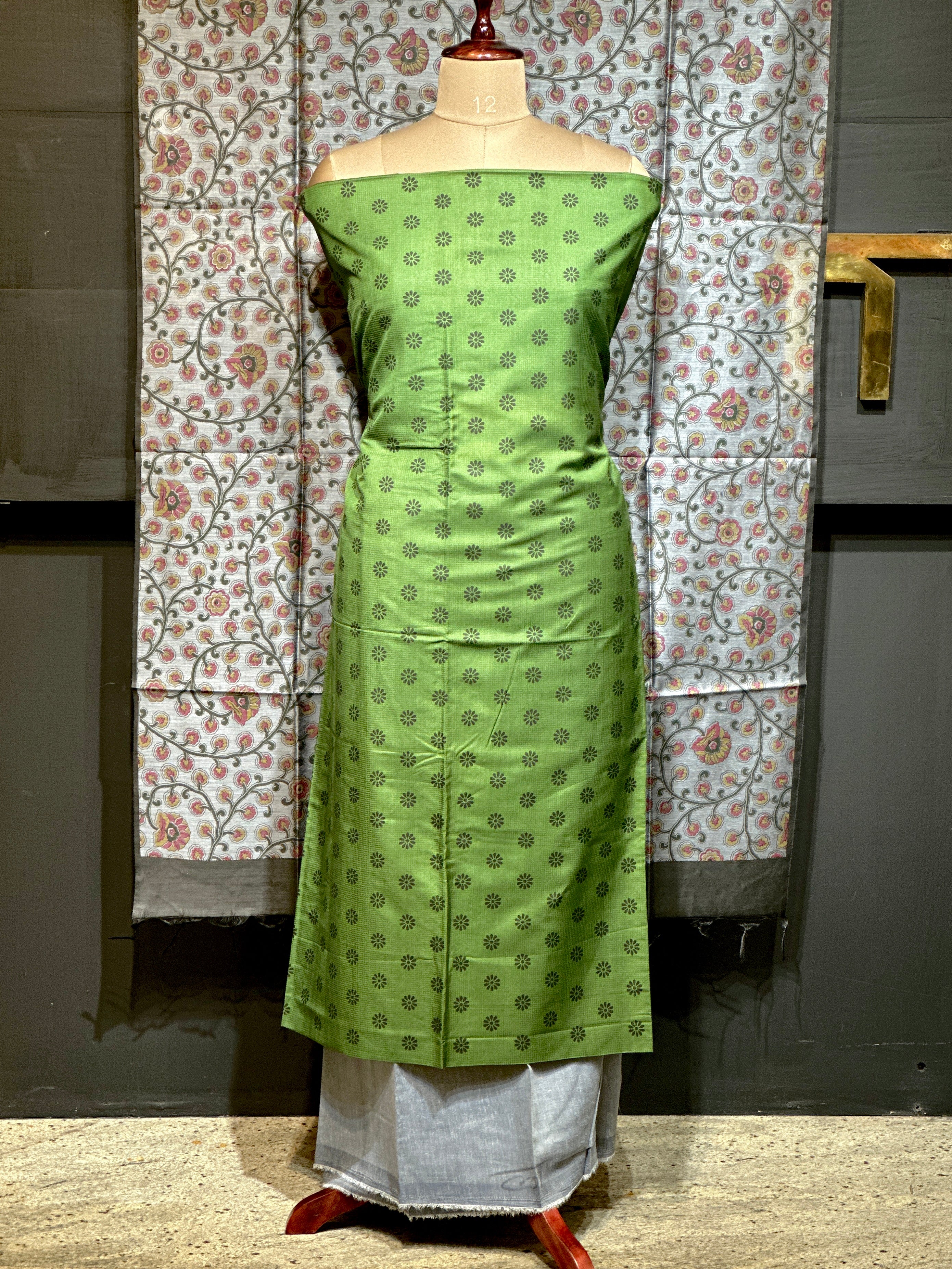 Floral Printed Semi Tussar Salwar Set | ACT1690