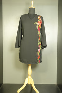 Floral Machine Embroidery Georgette Kurta |AHD1072