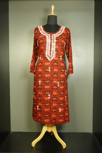 Embroidered Cotton Kurta | AHD1534