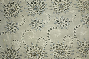 White Shiffli Pattern Kurta Material | DN589