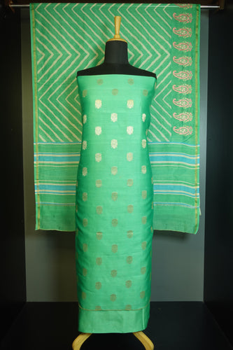 Green Color Silk Chanderi Salwar Set | JDS126