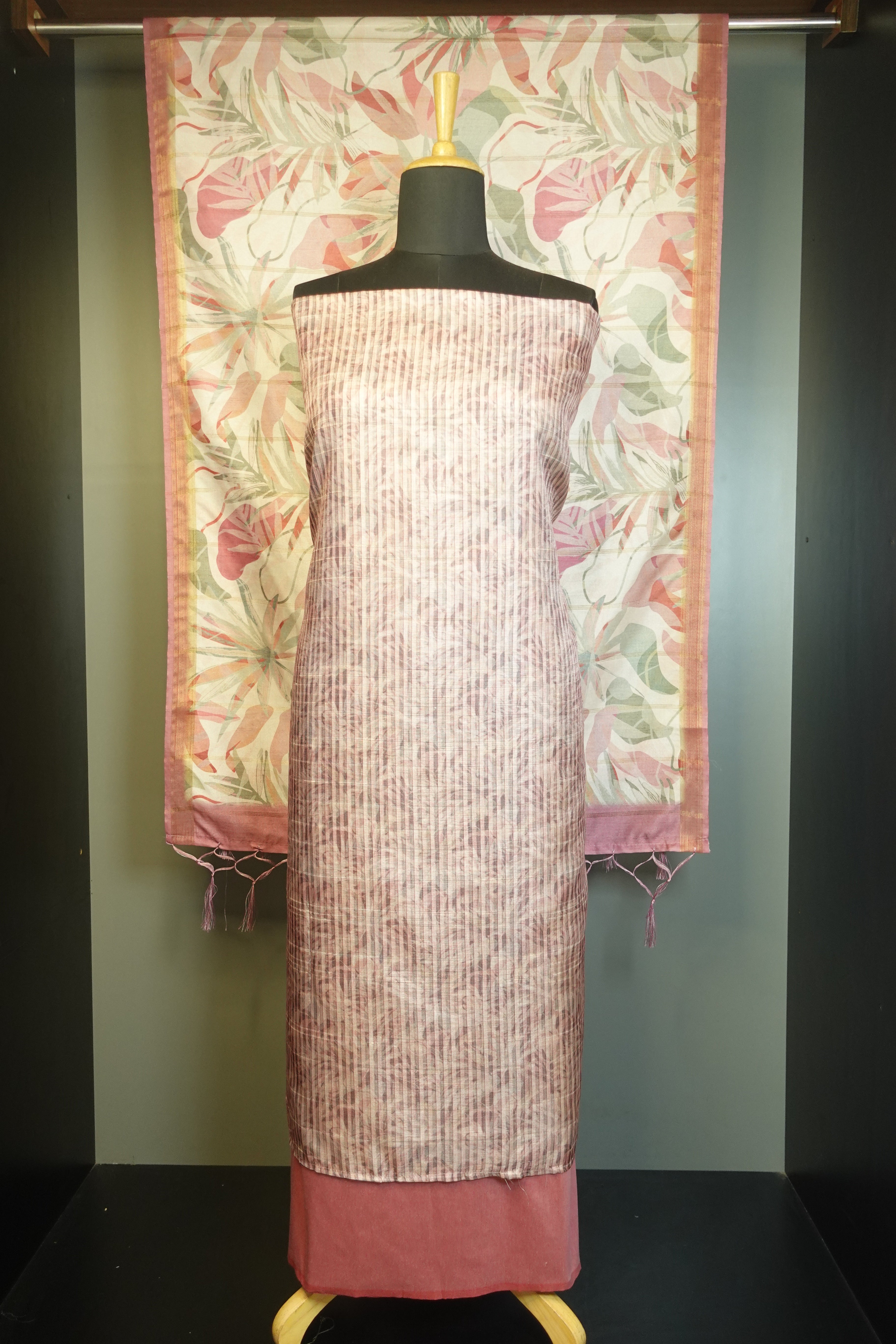 Digital Printed Tussar Finish  Salwar Set | PFS180