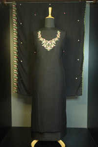 Embroidered Vichitra Silk Salwar Set | PFS200