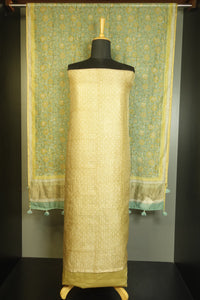 Geometrical Weaved Chanderi Silk Salwar Set | SMC121