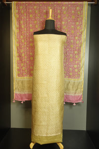Geometrical Weaved Chanderi Silk Salwar Set | SMC121