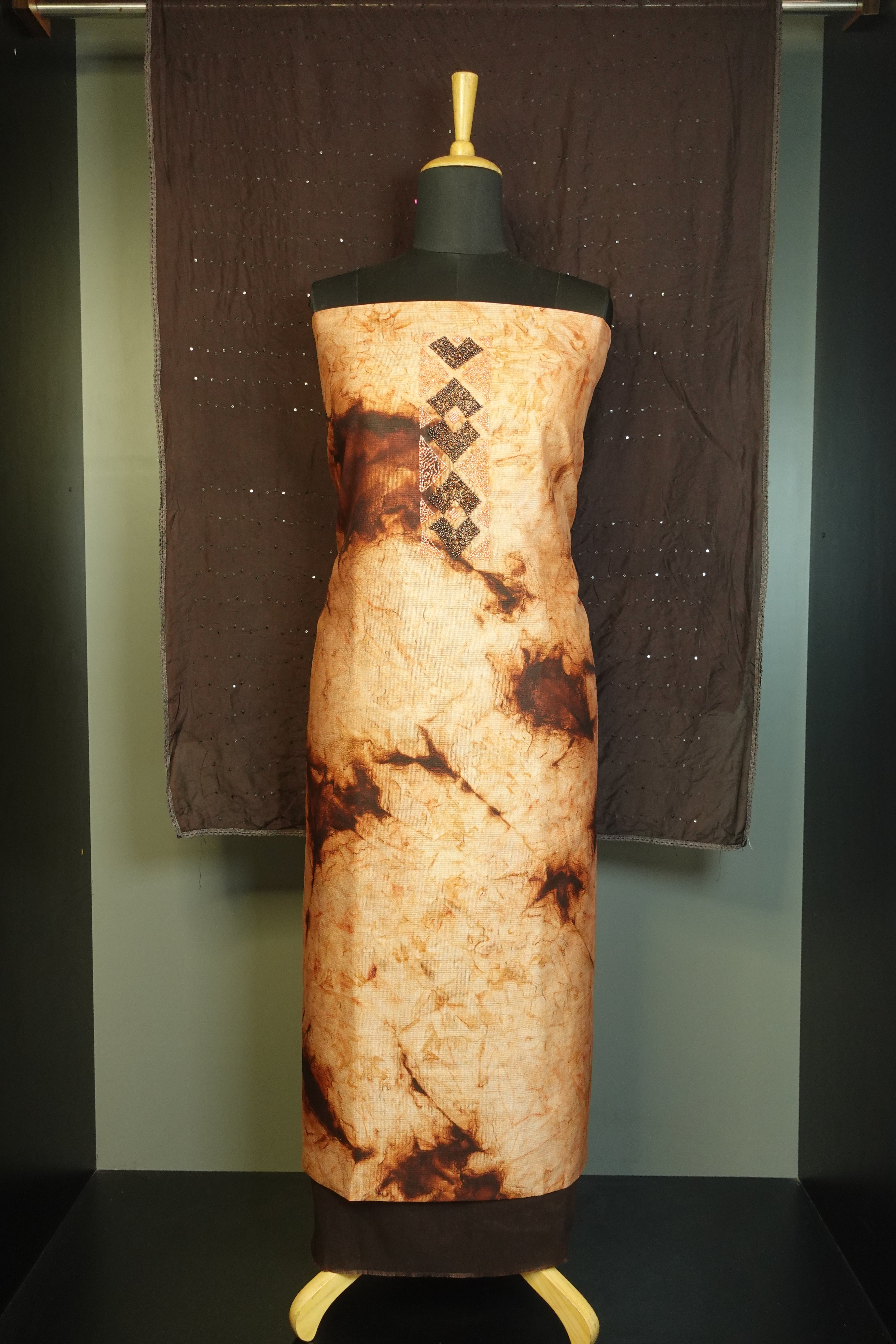 Embroidered Tussar Finish Salwar Set | PFS187