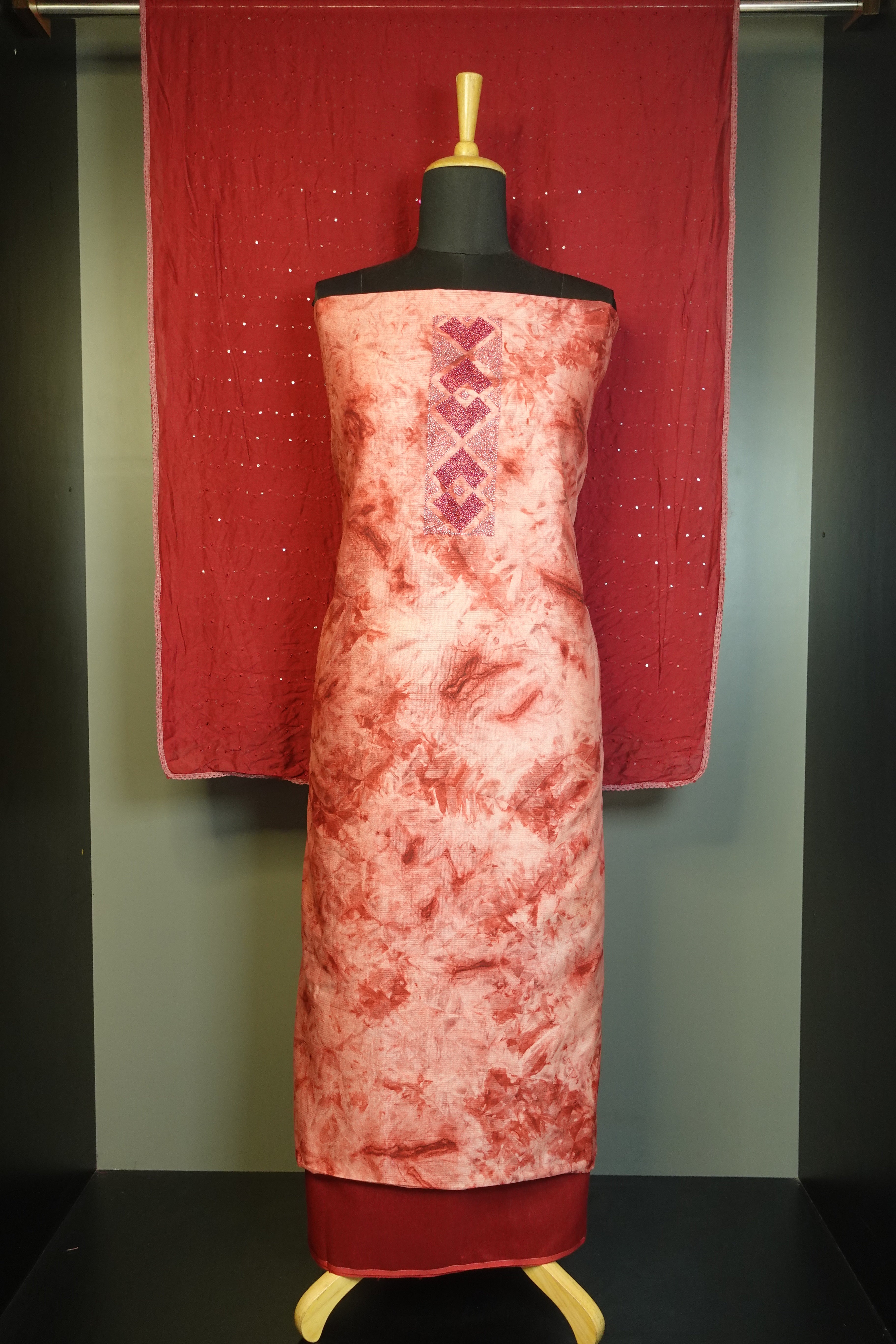 Embroidered Tussar Finish Salwar Set | PFS187