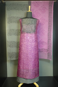 Block Printed Supernet Kota Salwar Set | PFS243