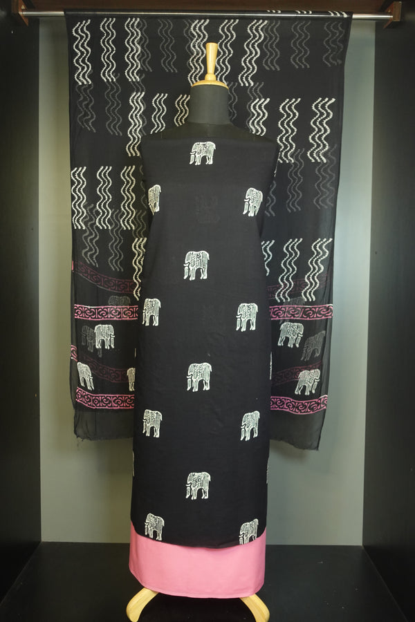 Block Printed Cotton Salwar Set | JKL183