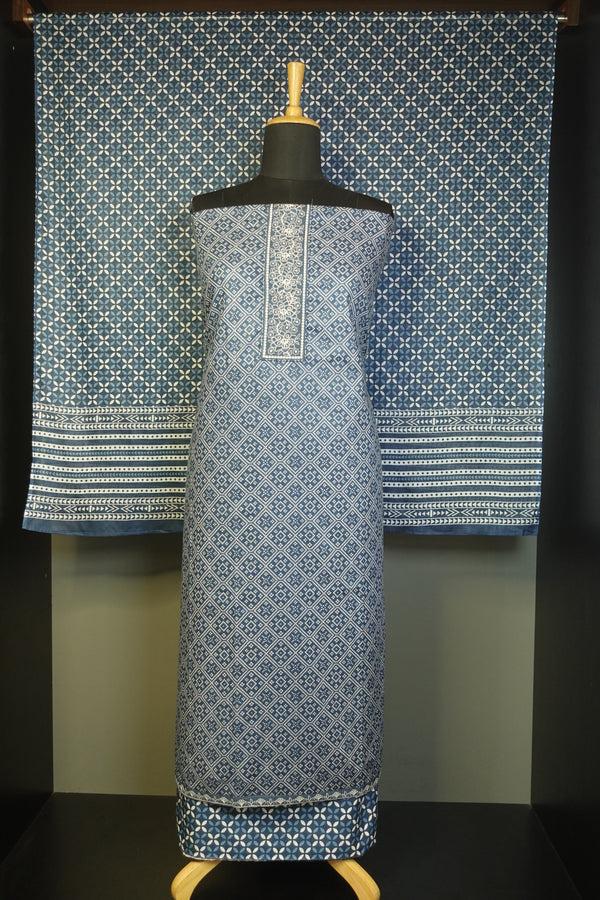 Screen Printed Pattern Cotton Salwar Set | SW1659