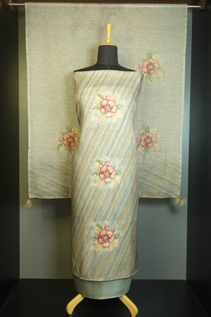 Floral Printed Semi Silk Salwar Set | VAN108
