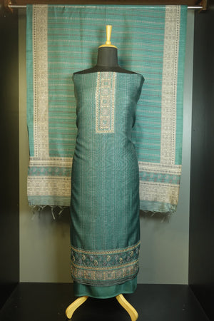 Yoke Embroidered Semi Silk Salwar set | VAN103