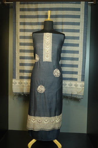 Hand Embroidery Highlights Semi Silk Salwar Set | VAN104