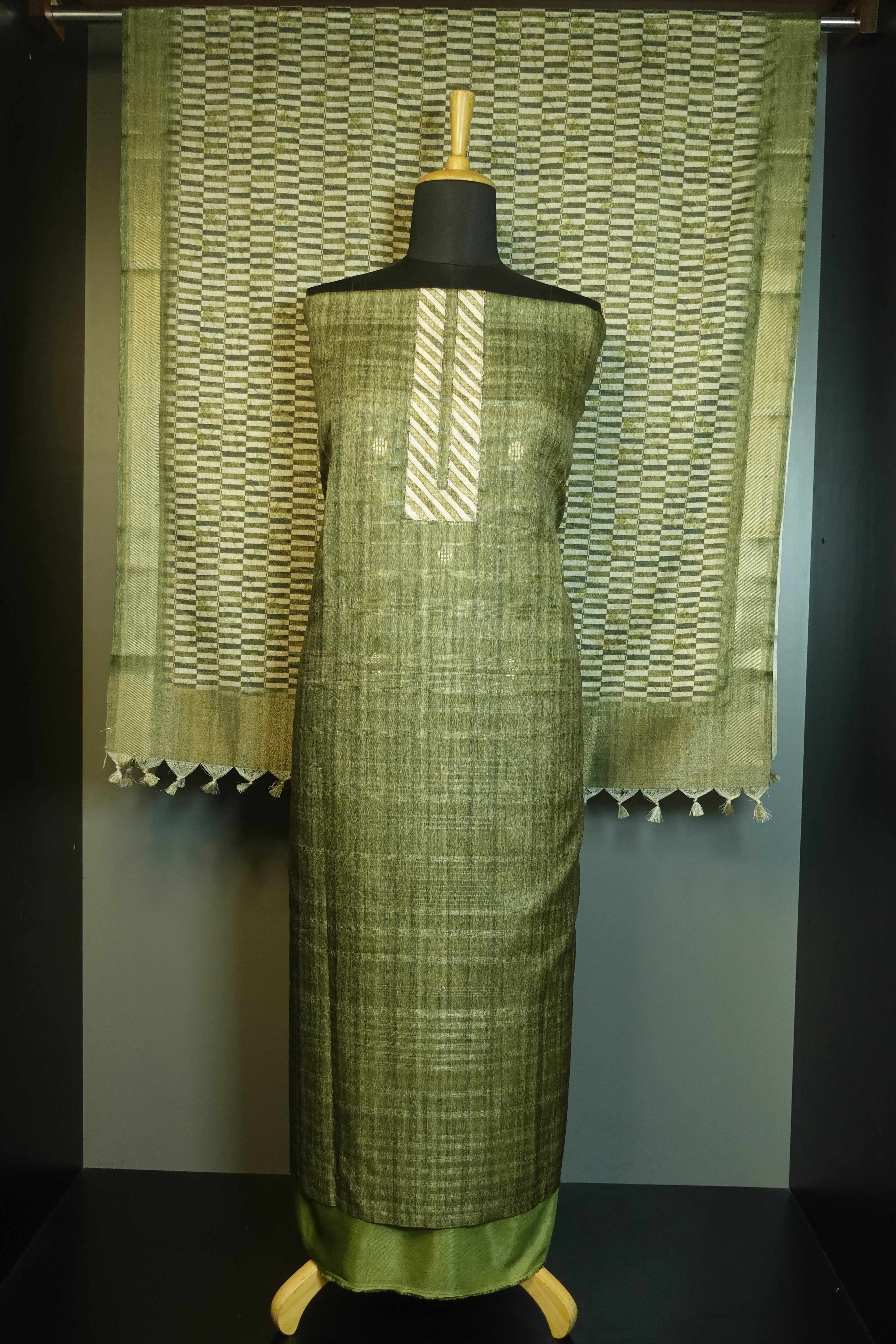 Sublimation Print Geecha Tussar Finish Salwar Set | KSD118