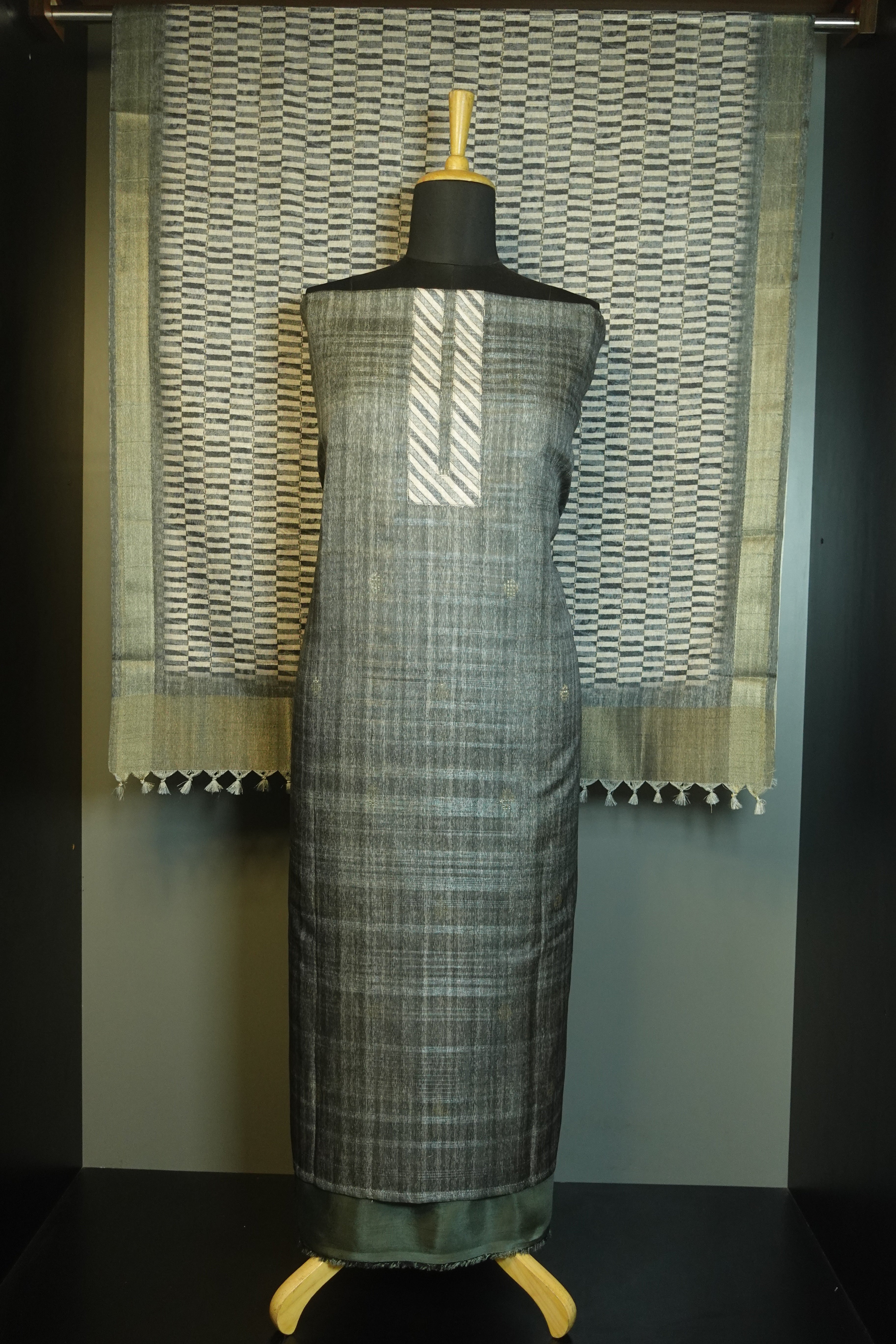 Sublimation Print Geecha Tussar Finish Salwar Set | KSD118