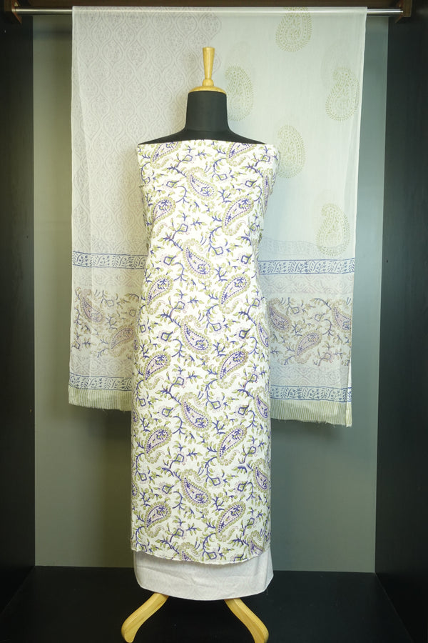 Hand Block Printed Cotton Salwar Set | JKL205