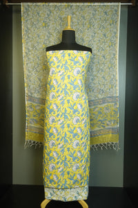 Hand Block Printed Pattern Pure Cotton Salwar Set | JKL236