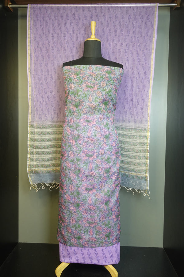 Floral Print Pattern Kota Doria Salwar Set | JKL249