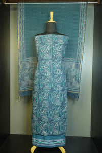 Hand Block Printed Kota Doria Salwar Set | JKL245