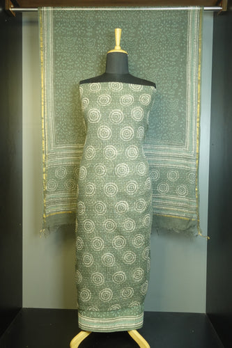 Hand Block Printed Kota Doria Salwar Set | JKL243