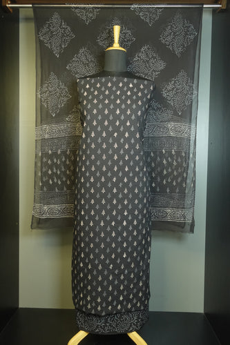 Hand Block Print Pattern Cotton Salwar Set | JKL215