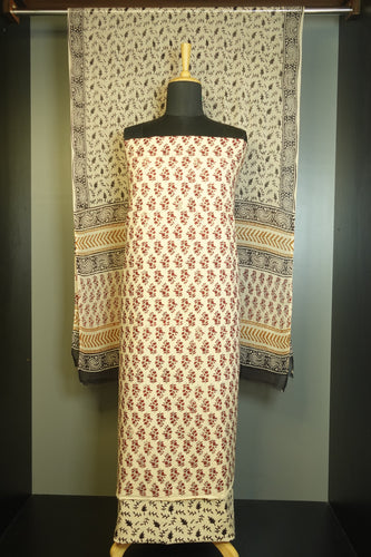 Floral Motif Pattern Pure Cotton Salwar Set | JKL209