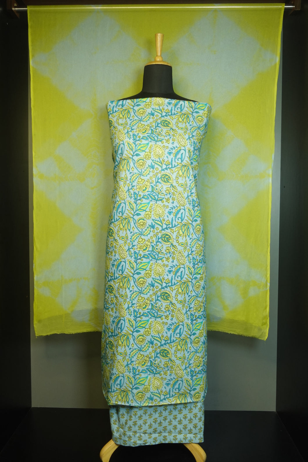 Hand Block Printed Pattern Cotton Salwar Set | JKL199