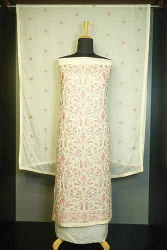 Floral Machine Embroidery Georgette Salwar Set | LV131