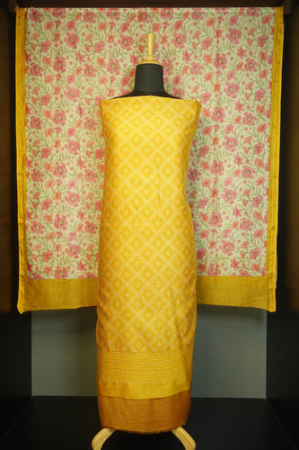 Bandhani Inspired Printed Chanderi Silk Salwar Set | LV103