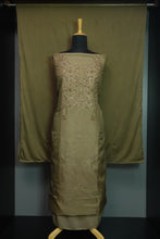 Yoke Embroidery Design Tussar Finish Salwar Set | SBP233