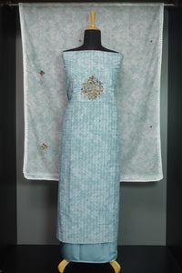 Hand Floral Embroidery Cotton Salwar Set | BLD314