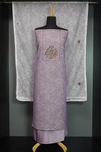 Hand Floral Embroidery Cotton Salwar Set | BLD314