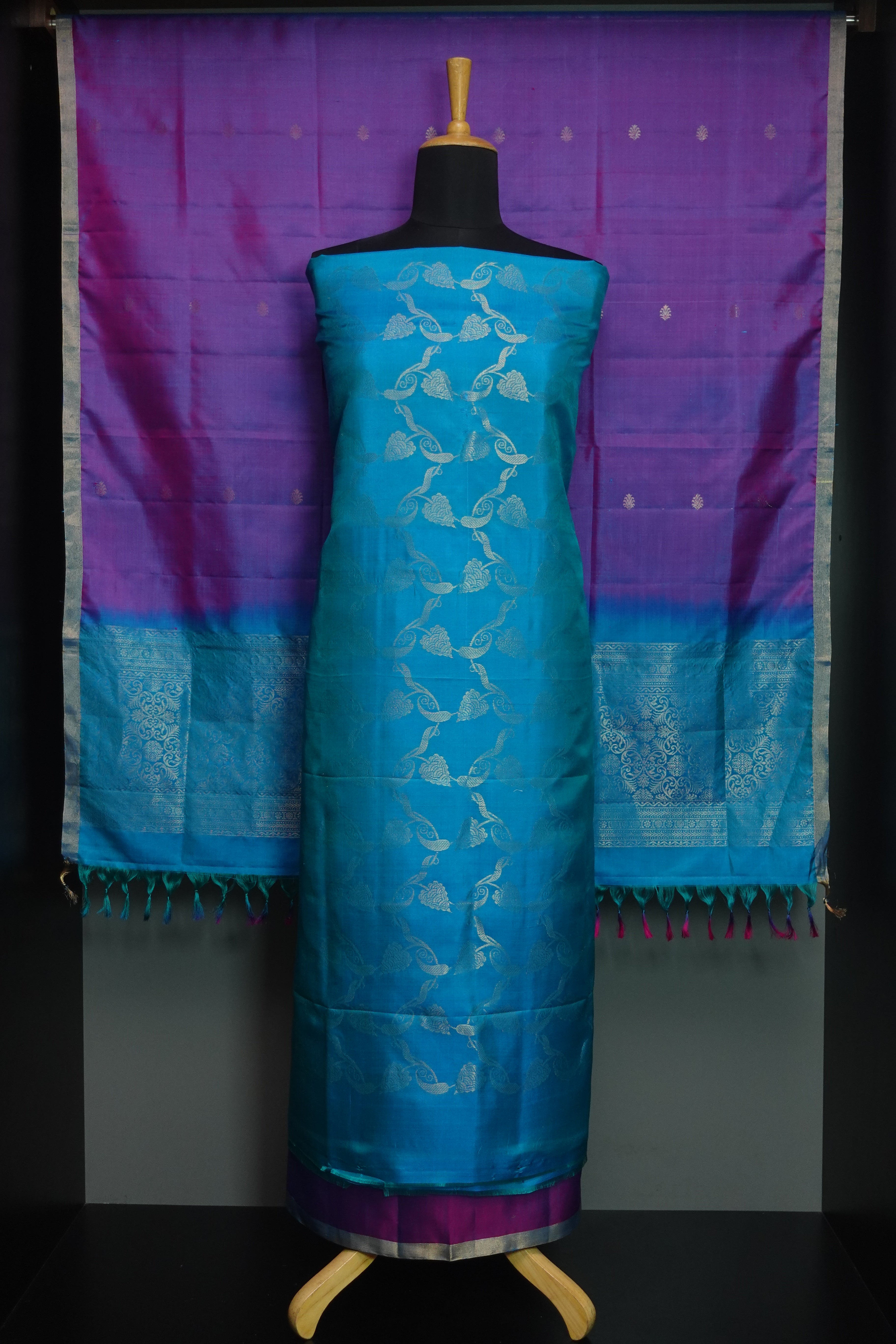 Jacquard Weaving Pure Silk Salwar Set | PST104 – Aham Designer Boutique