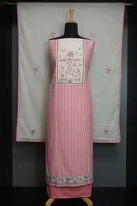 Stripe Weaving Cotton Salwar Set | KTF136