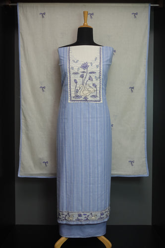 Stripe Weaving Cotton Salwar Set | KTF136