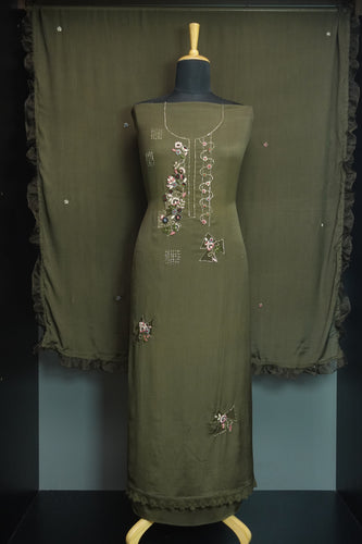 Hand Embroidery Shiffon Salwar Set | AHR448