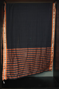 Brown and black color stripe design Chendamangalam handloom saree  | KC101